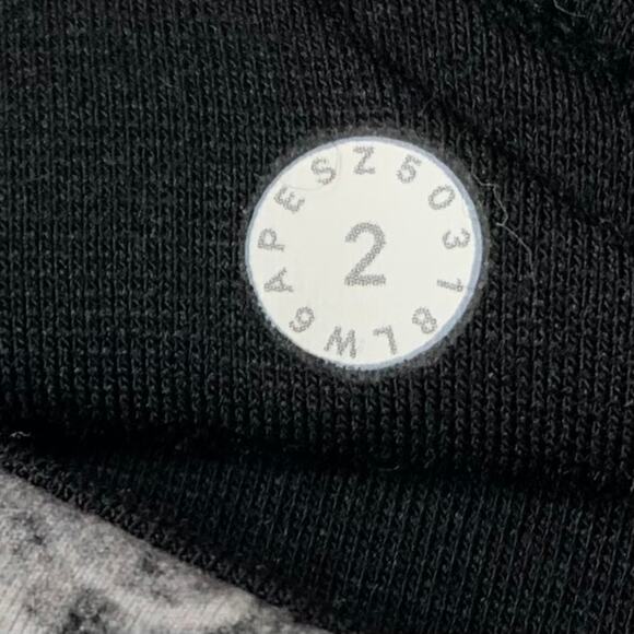 Lululemon Womens Sweat & Repeat Crop 21" Serigraph Starlight Black Multi Size 2 - Picture 7 of 13